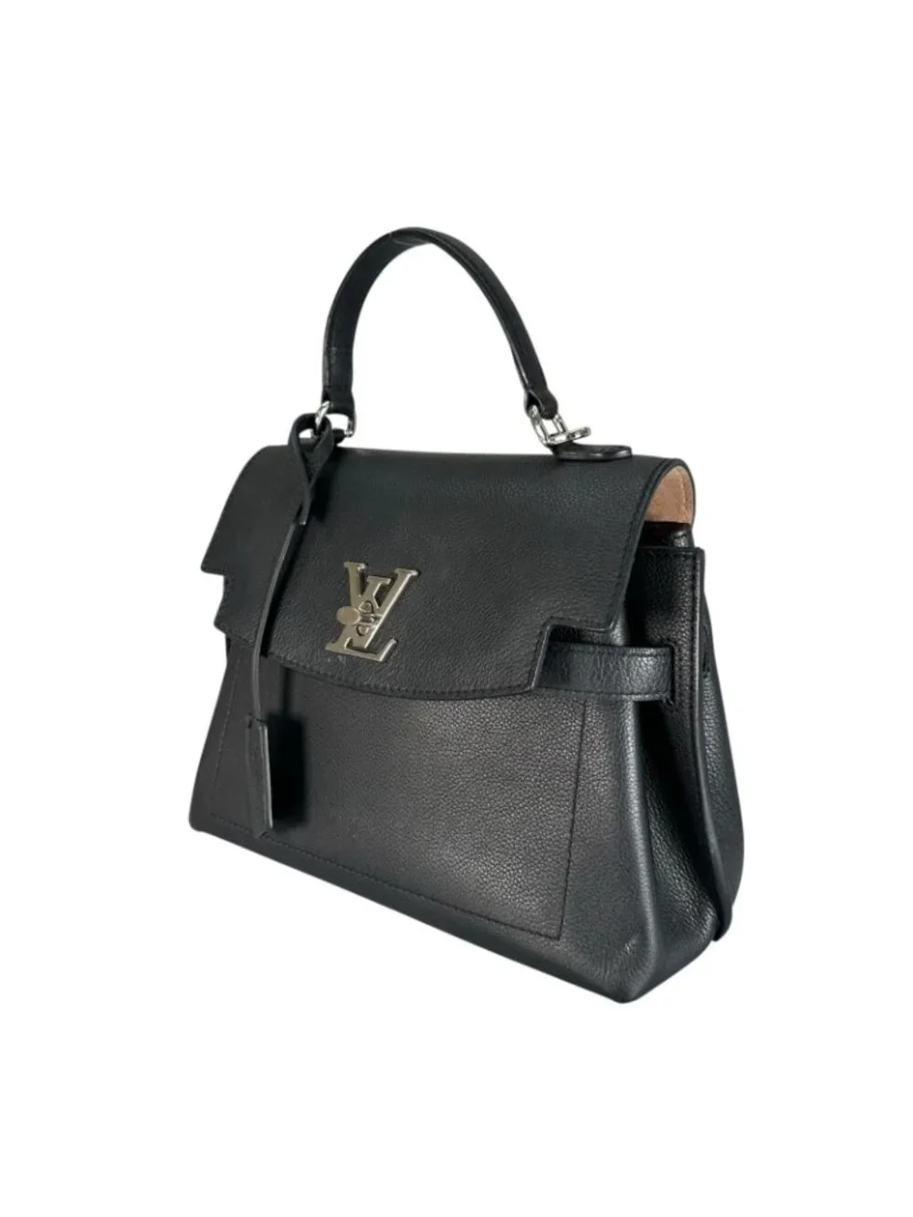 Louis Vuitton Lockme Eva BB Handbag Leather Navy 2-Way